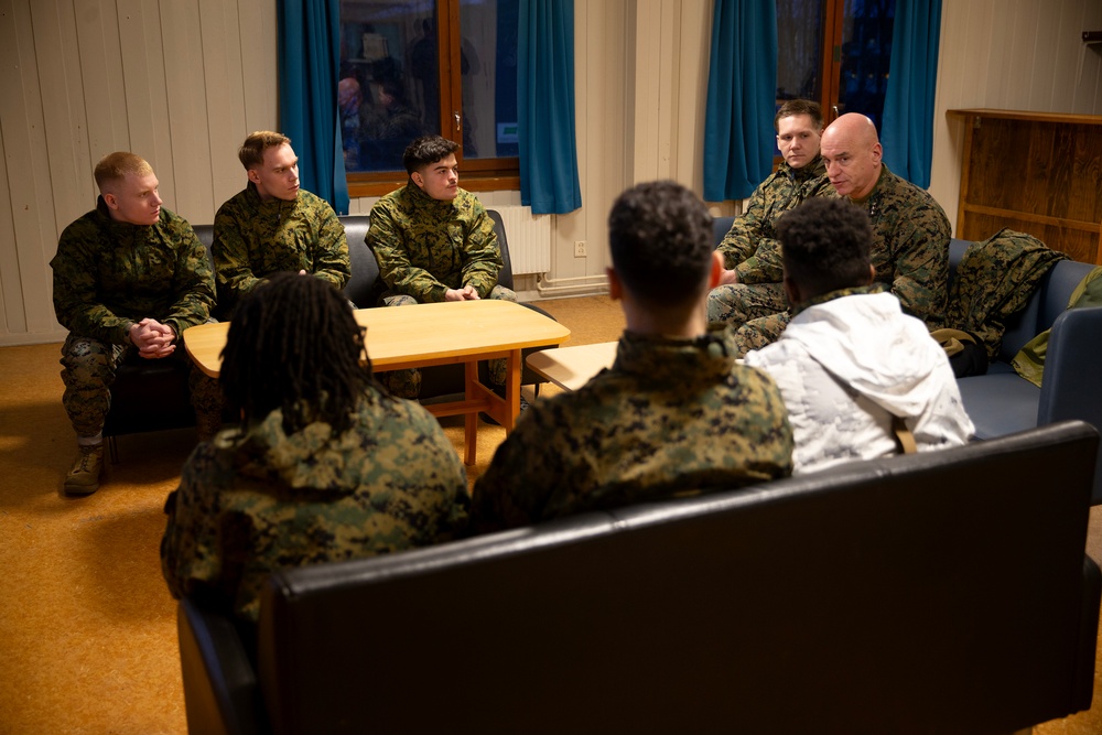 II Marine Expeditionary Force Commanding General visits the Marines of Combat Logistics Battalion 6 ahead of Nordic Response 24