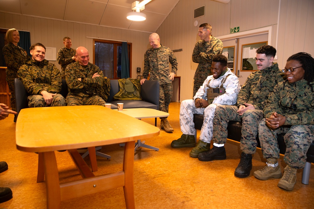 II Marine Expeditionary Force Commanding General visits the Marines of Combat Logistics Battalion 6 ahead of Nordic Response 24