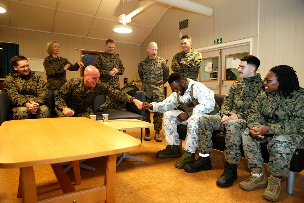 II Marine Expeditionary Force Commanding General visits the Marines of Combat Logistics Battalion 6 ahead of Nordic Response 24