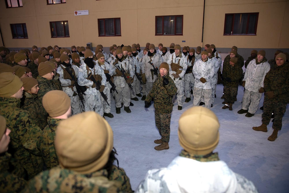 II Marine Expeditionary Force Commanding General visits the Marines of Combat Logistics Battalion 6 ahead of Nordic Response 24