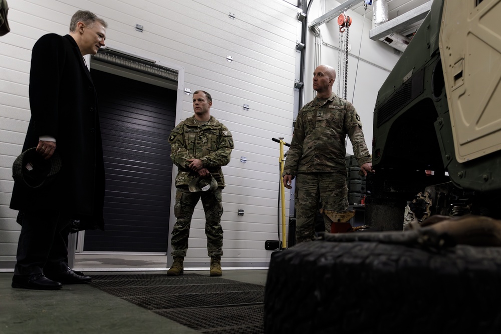 President of Estonia joins U.S. Ambassador to Estonia on camp tour showcasing Rakkasans capabilities