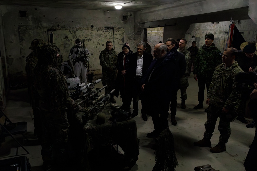 President of Estonia joins U.S. Ambassador to Estonia on camp tour showcasing Rakkasans capabilities