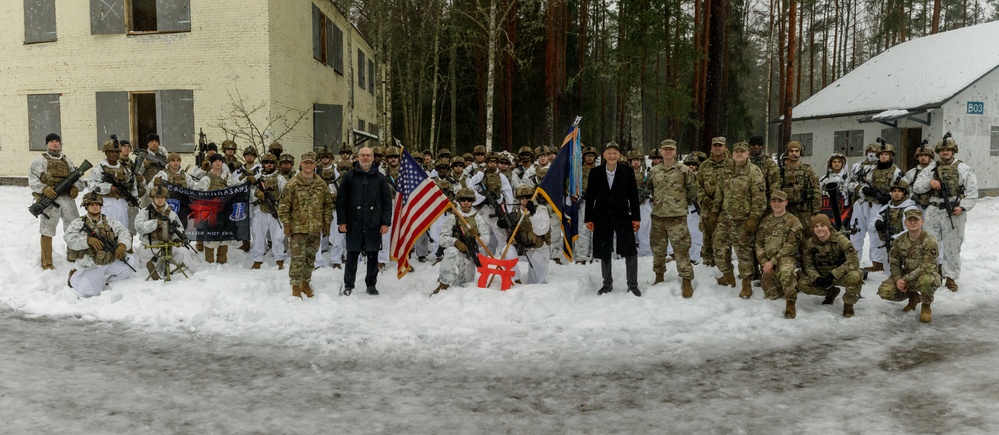 President of Estonia joins U.S. Ambassador to Estonia on camp tour showcasing Rakkasans capabilities