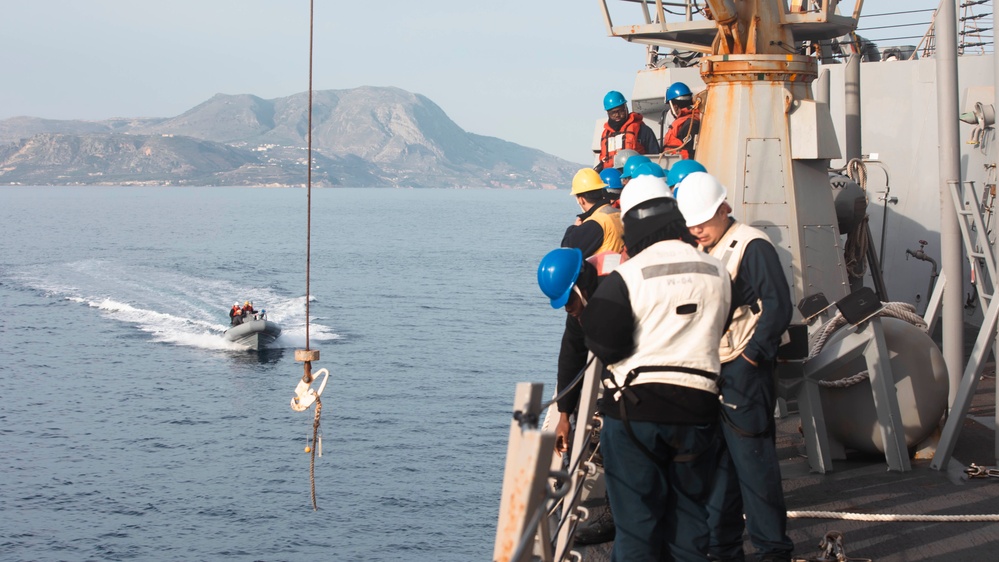 USS Delbert D. Black Operates in the Mediterranean Sea