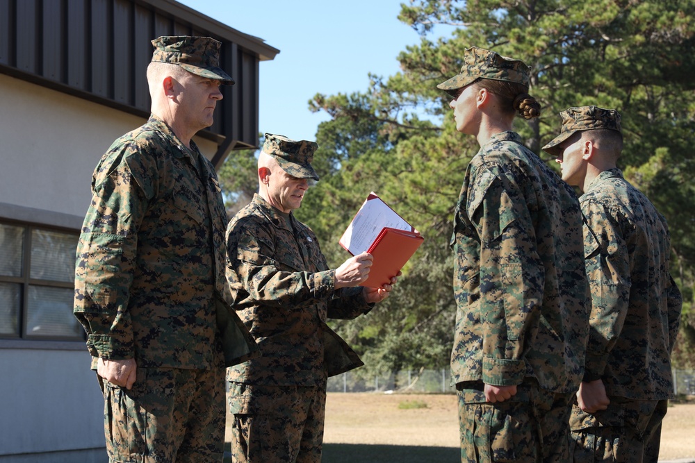 PMO Marines receive NAMs at MCAS Beaufort