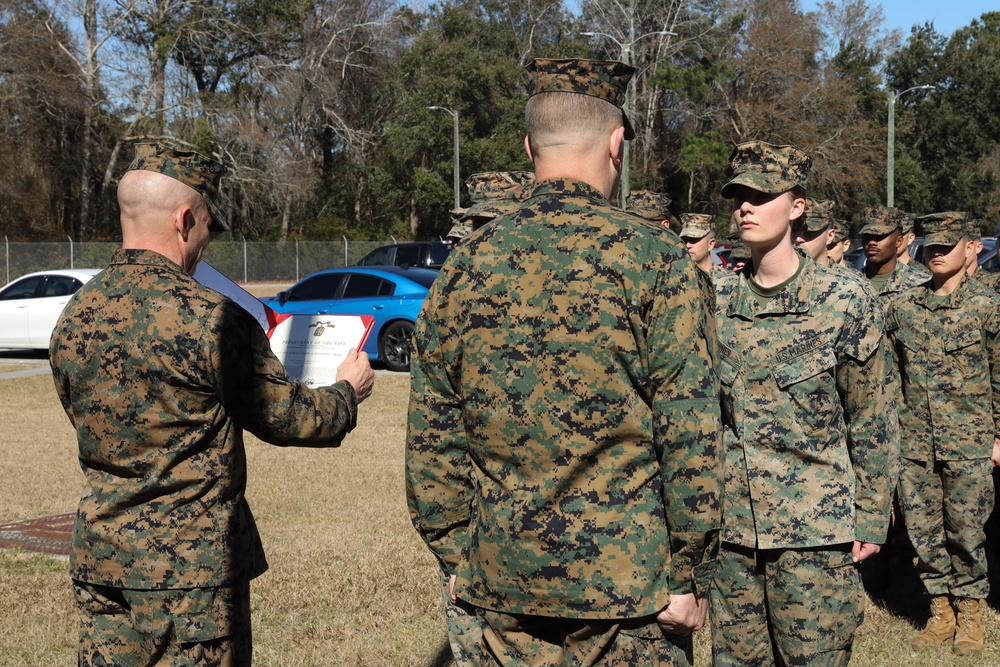 PMO Marines receive NAMs at MCAS Beaufort