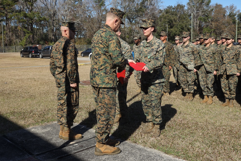 PMO Marines receive NAMs at MCAS Beaufort