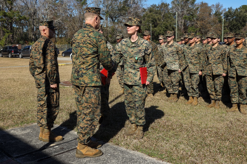 PMO Marines receive NAMs at MCAS Beaufort