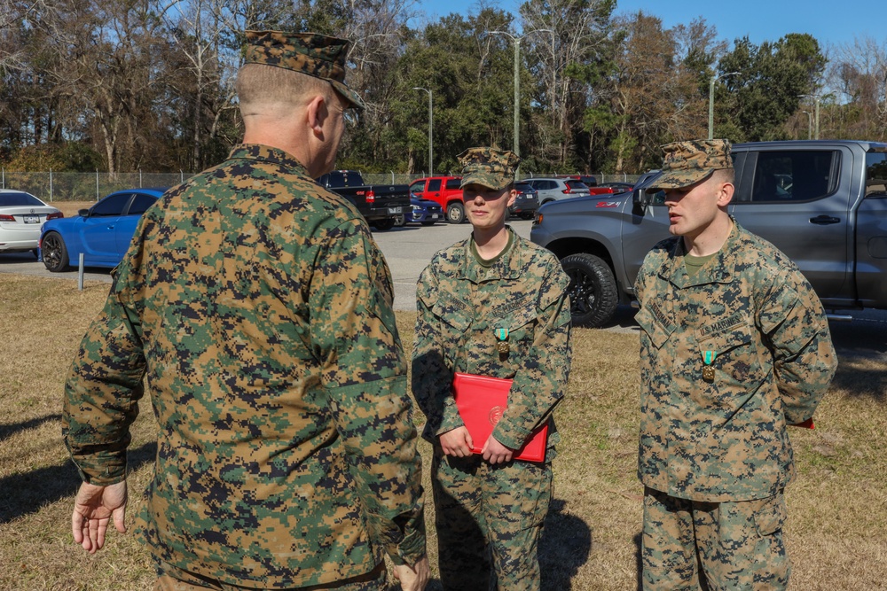 PMO Marines receive NAMs at MCAS Beaufort