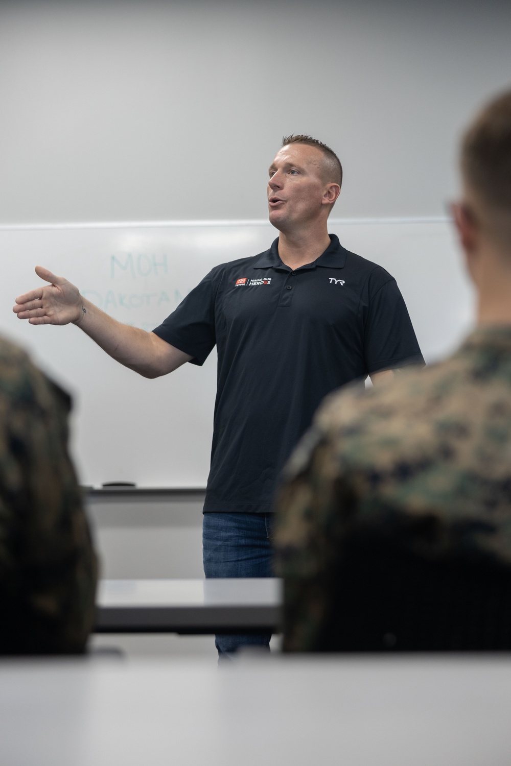 Dakota Meyer visits Camp Lejeune