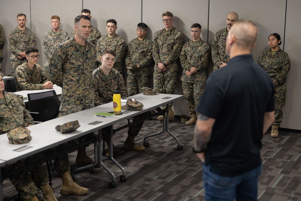 Dakota Meyer visits Camp Lejeune