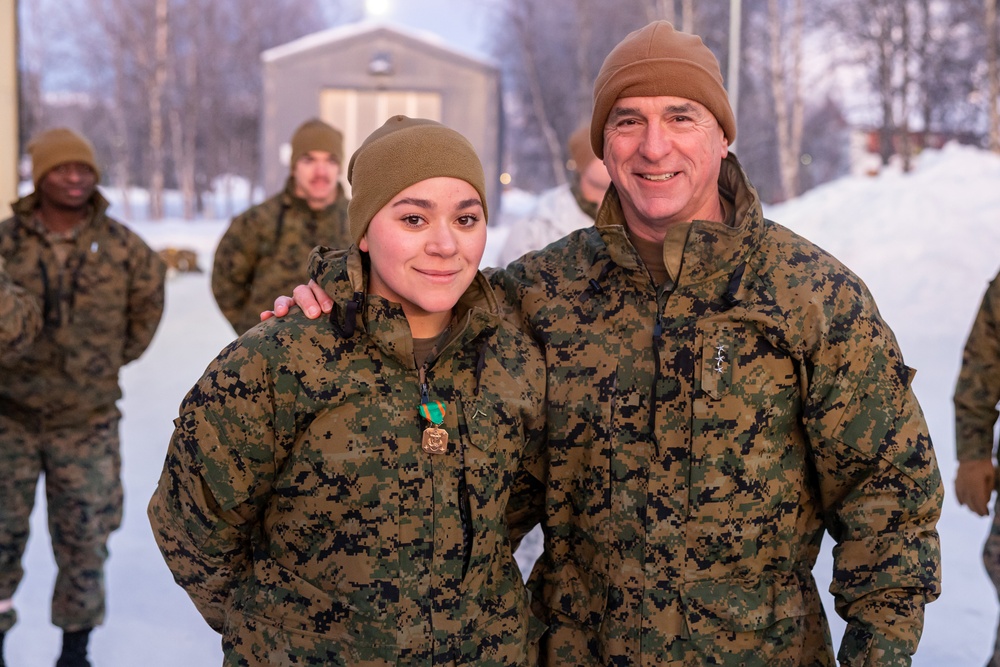 Lt. Gen. David A. Ottignon, The Commanding General of II Marine Expeditionary Force Visits CLB-6 In Norway