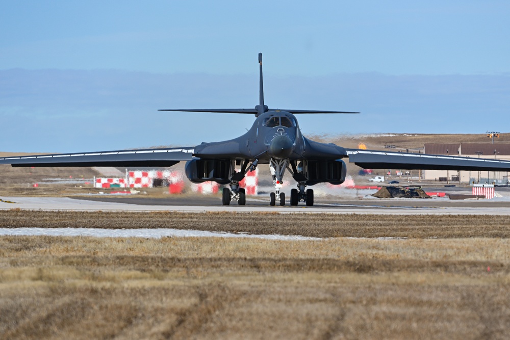 Ellsworth bombers take-off for Dyess AFB