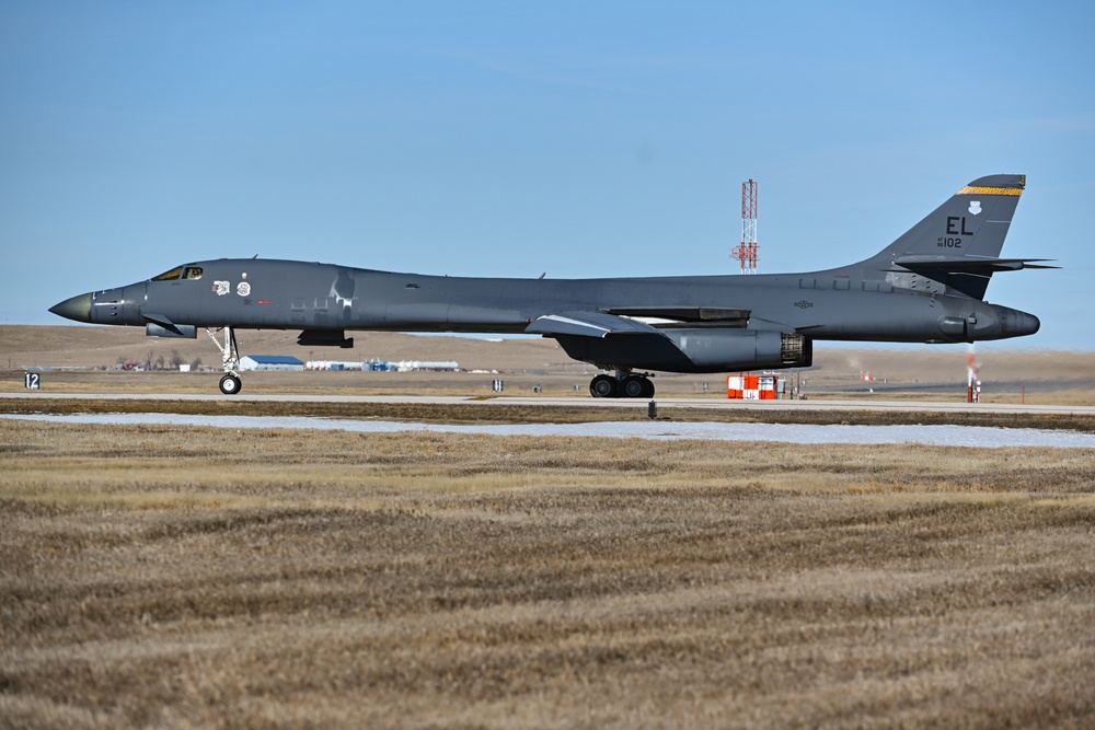 Ellsworth bombers take-off for Dyess AFB