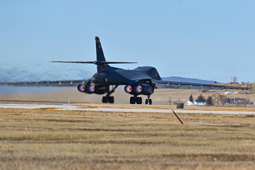 Ellsworth bombers take-off for Dyess AFB