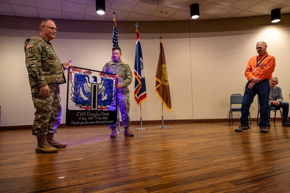 CW5 Drost retires from the Wyoming Army National Guard after 38 years of service