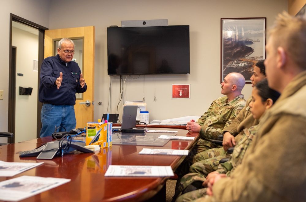 Eielson leadership and POL Airmen tour local refinery