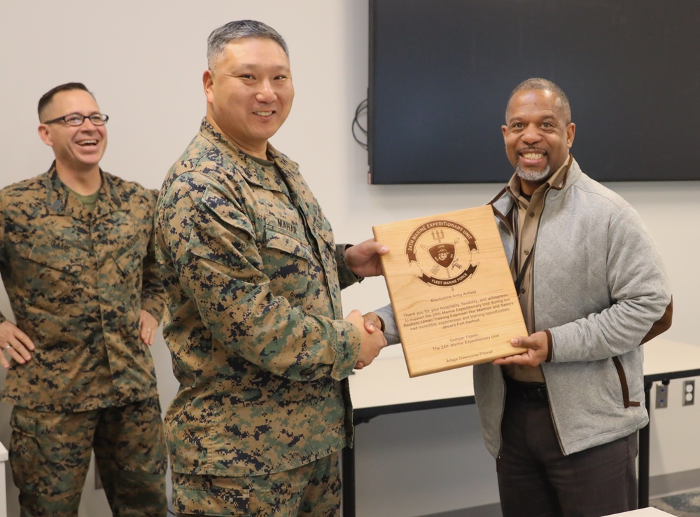 24th MEU Shows Appreciation To The Blackstone Army Airfield