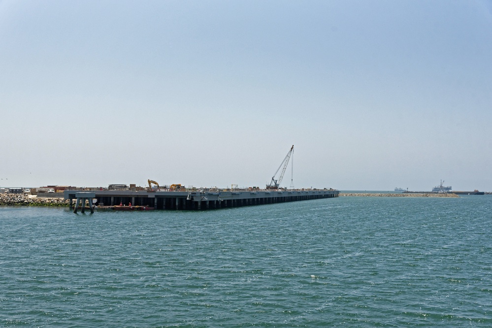 Construction underway on a new ammunition pier at Naval Weapons Station Seal Beach