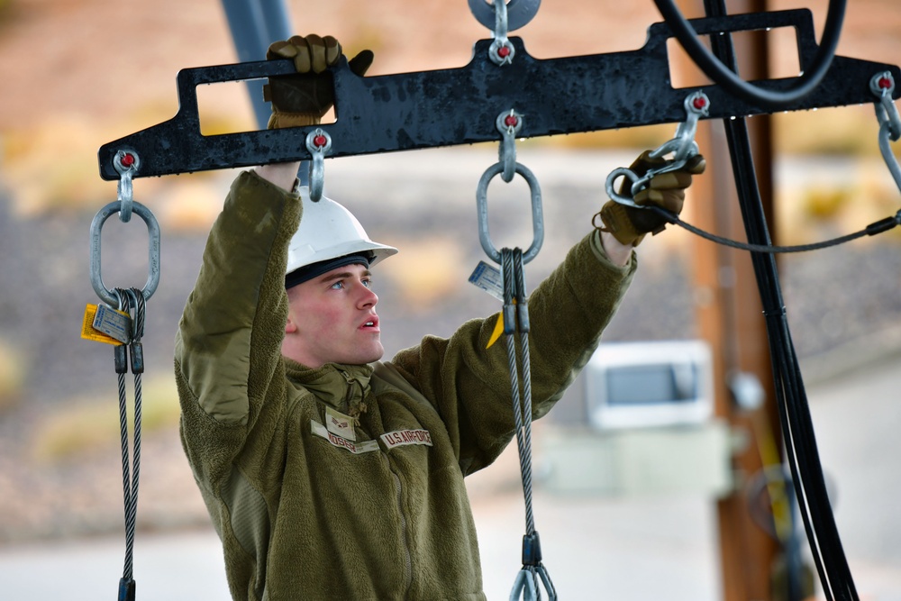 31st Munitions Squadron build live MK82 bombs during Red Flag 24-1