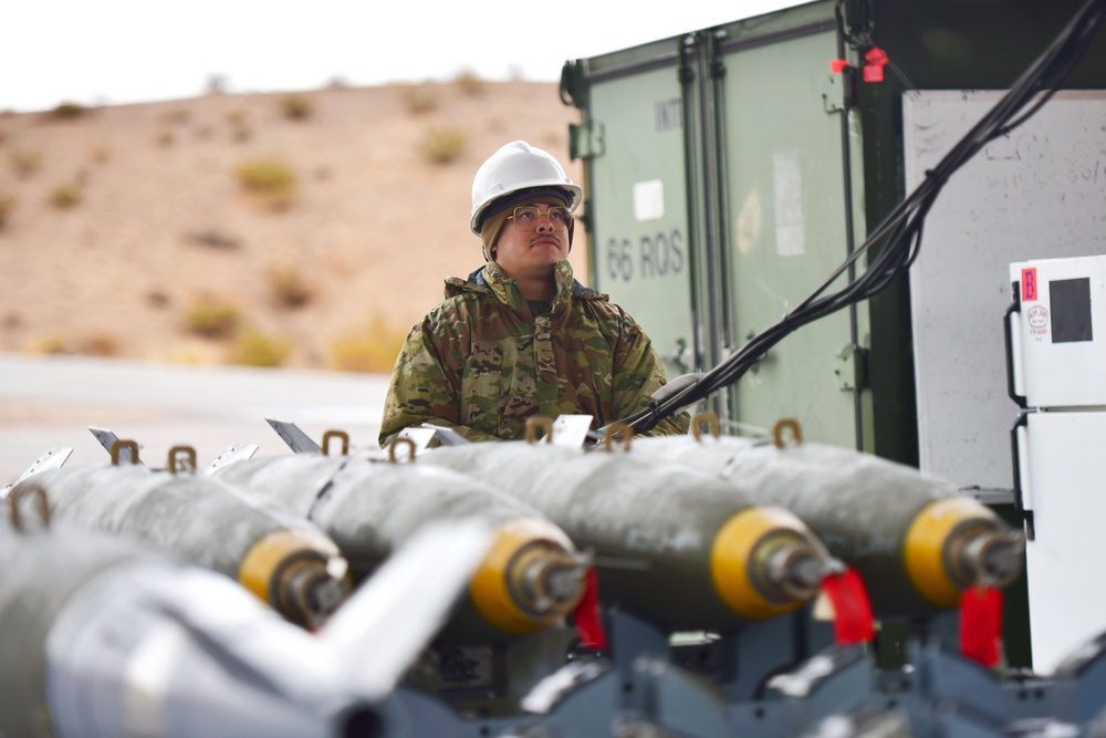 31st Munitions Squadron build live MK82 bombs during Red Flag 24-1