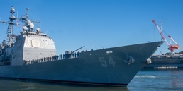 USS Antietam departs Yokosuka after nearly 11 years of forward-deployed service