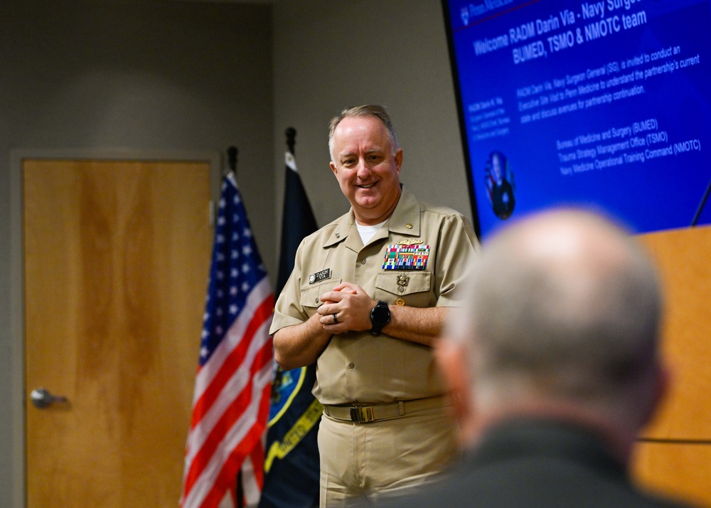 Navy Surgeon General visits University of Pennsylvania Medical Center