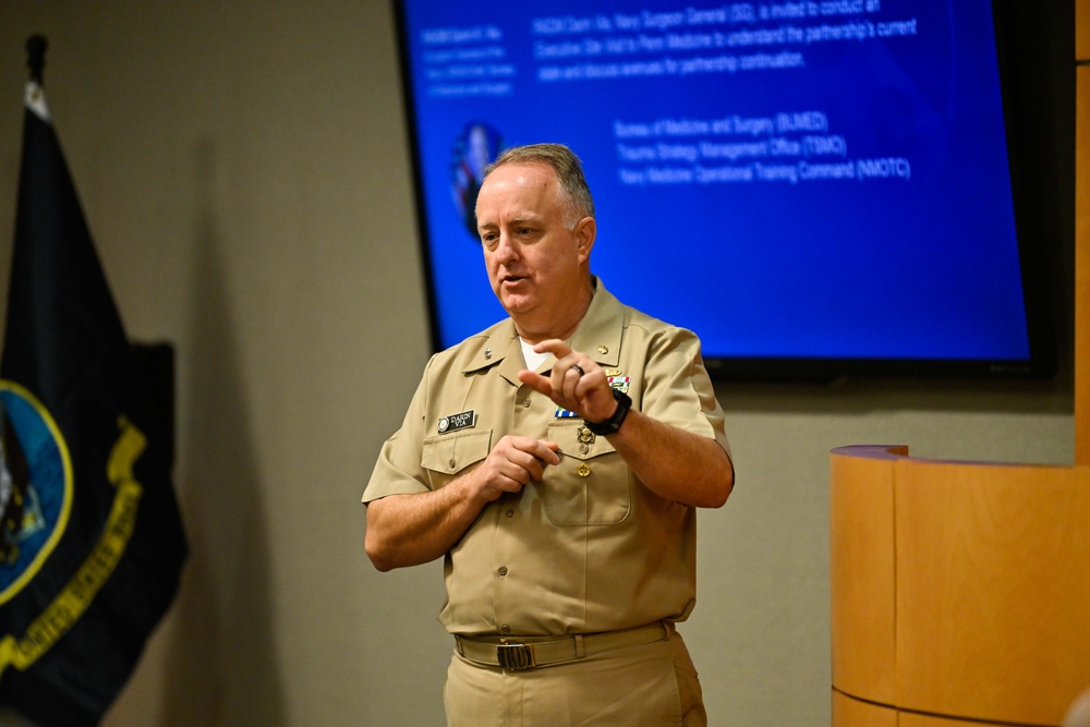 Navy Surgeon General visits Univeristy of Pennsylvania Medical Center