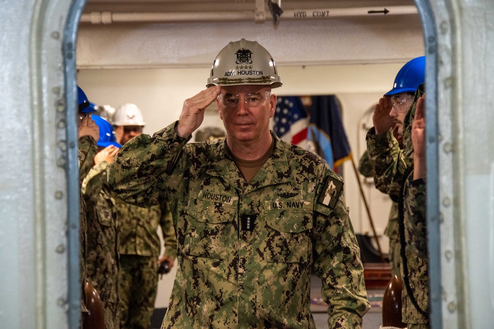 USS Ronald Reagan (CVN 76) hosts Adm. Houston, director, Naval Reactors