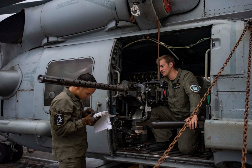 HSM 78 Sailors Conduct Maintenance aboard USS Princeton