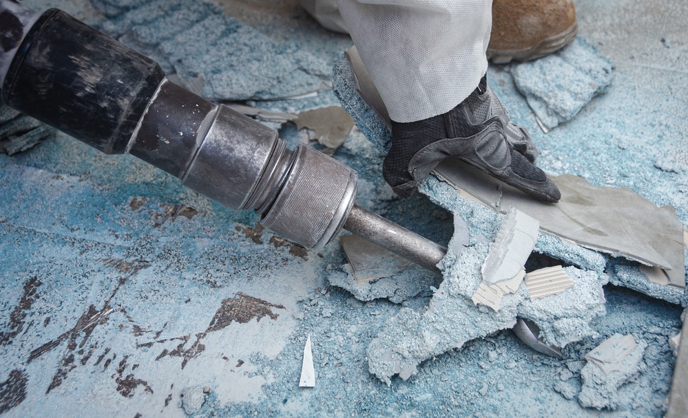 USS Ronald Reagan (CVN 76) Sailors conduct deck demolition