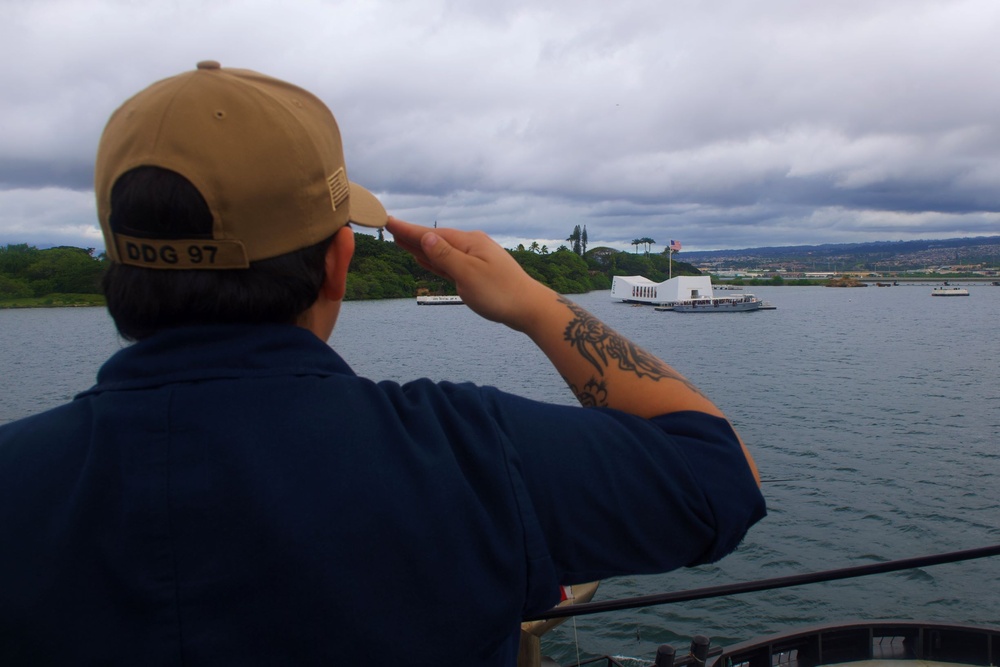 Halsey Arrives at Pearl Harbor