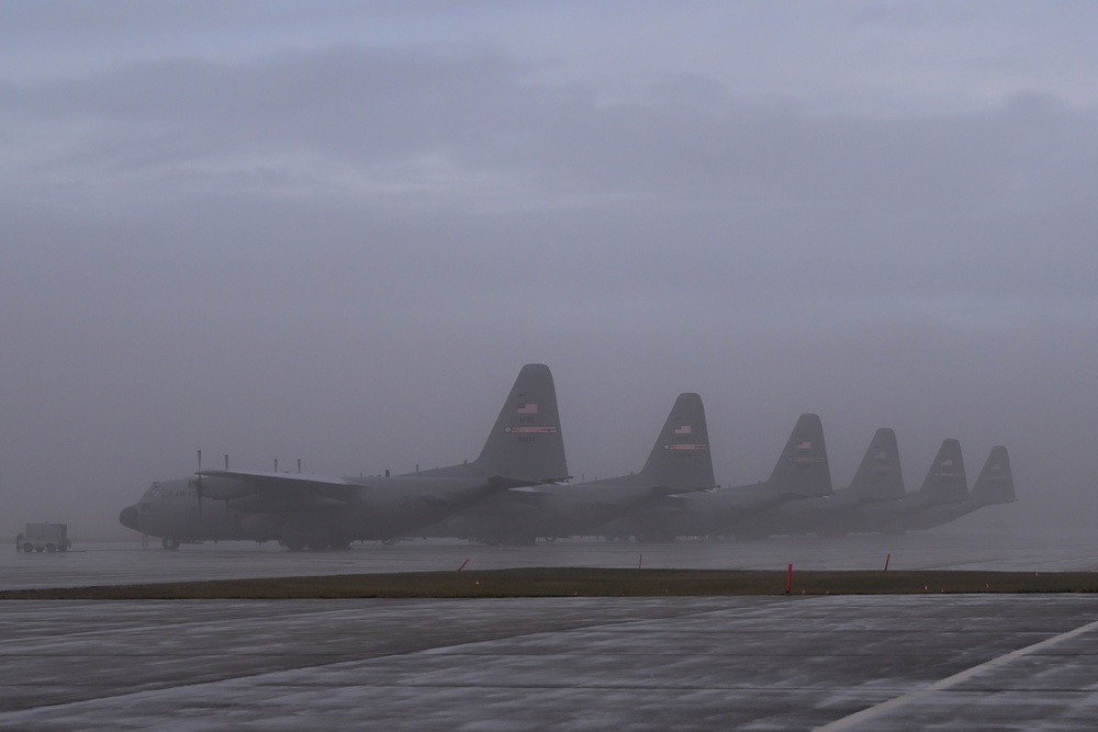 Hercs on a misty morn