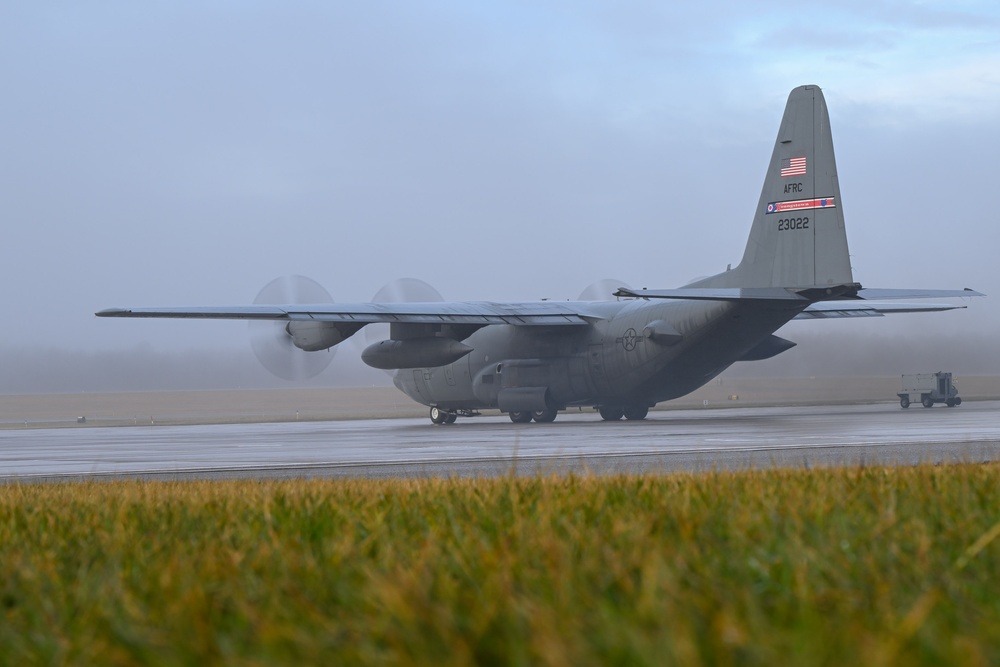 Hercs on a misty morn