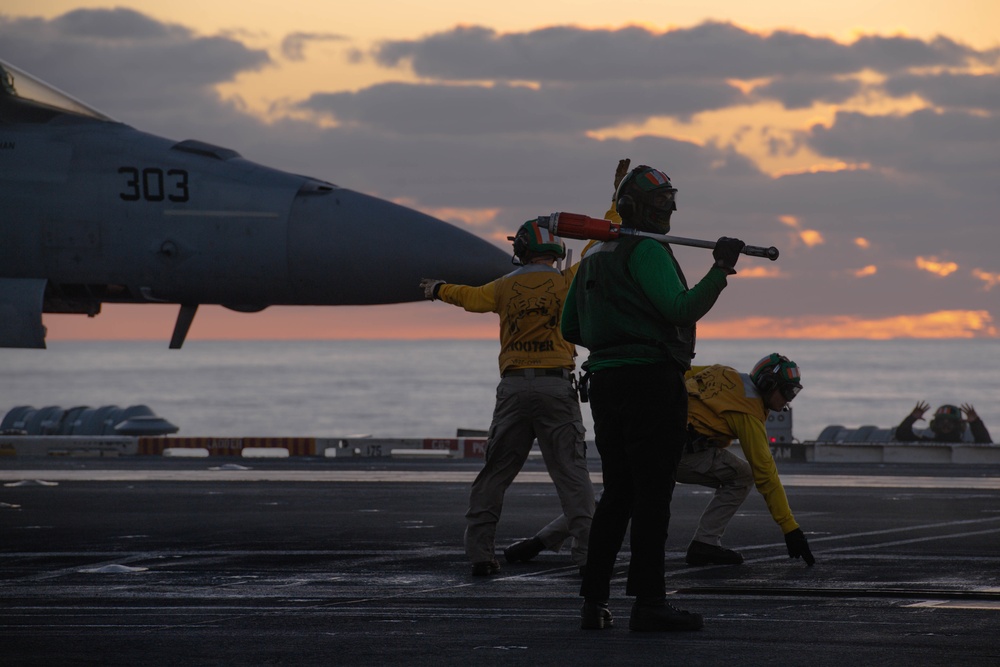 Theodore Roosevelt Flight Ops in U.S. 7th Fleet