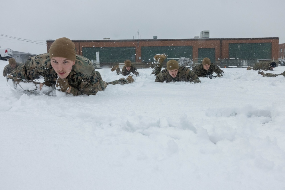 Quantico Marines train in the snow