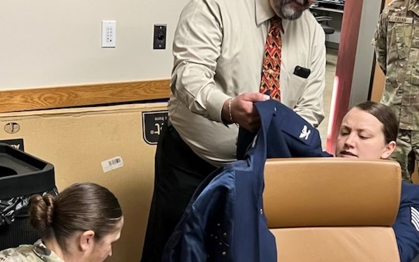 BMT instructors perform uniform triage for 914th commander