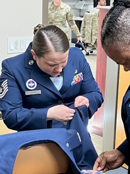 BMT instructors perform uniform triage for 914th commander