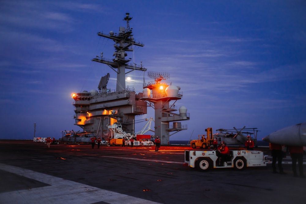 George Washington Air Department prepares for Phase Two Flight Deck Drill