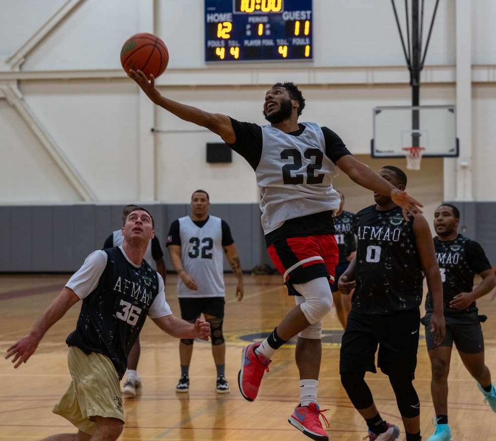 512th Airlift Wing basketball team dominates intramural league