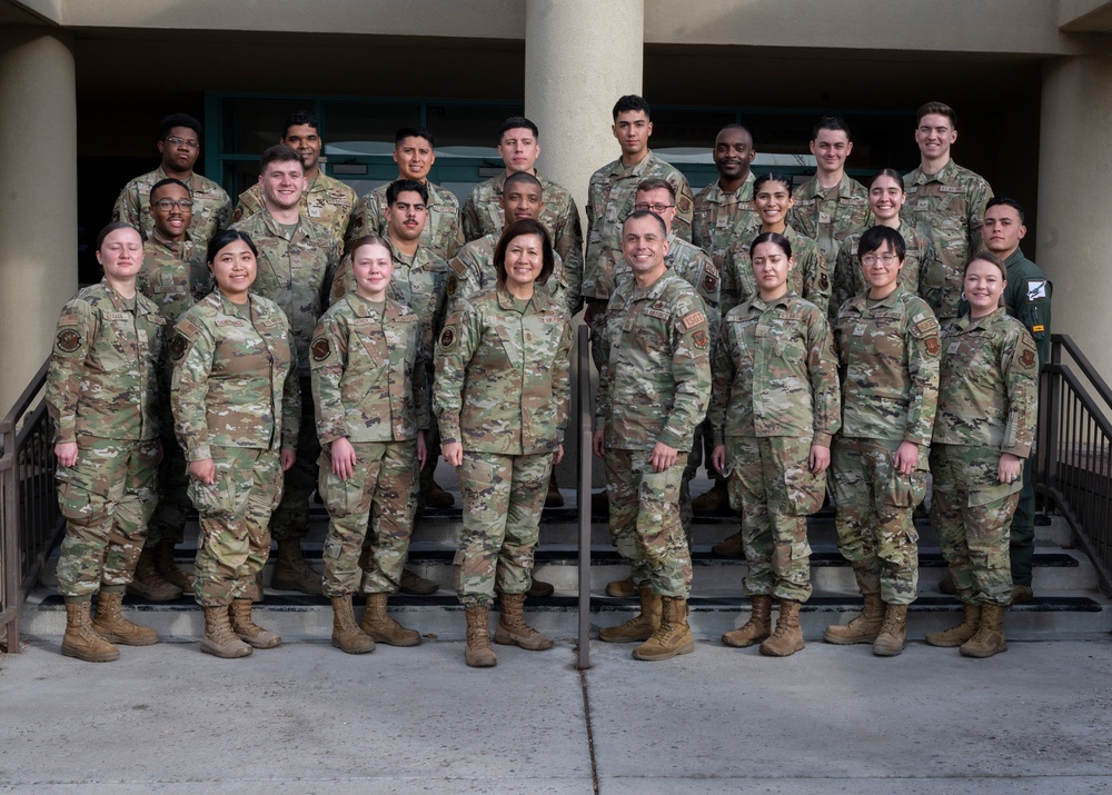 CMSAF JoAnne S. Bass engages with Team Kirtland