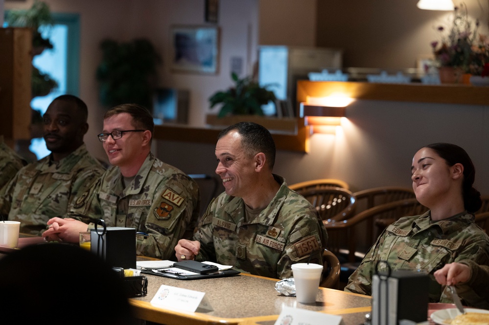 CMSAF JoAnne S. Bass engages with Team Kirtland