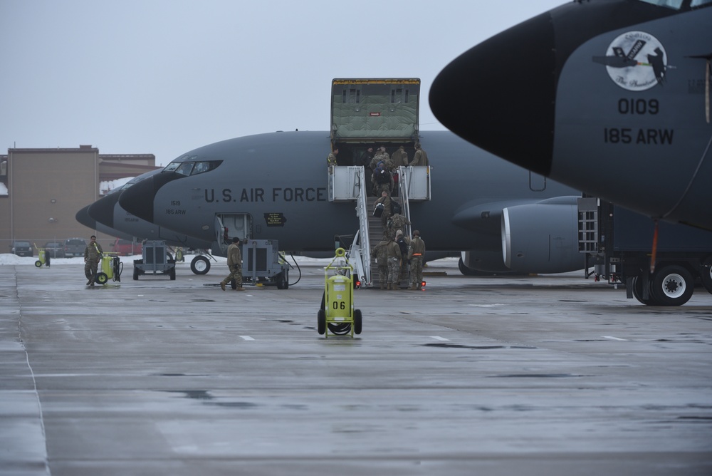 Boarding KC-135