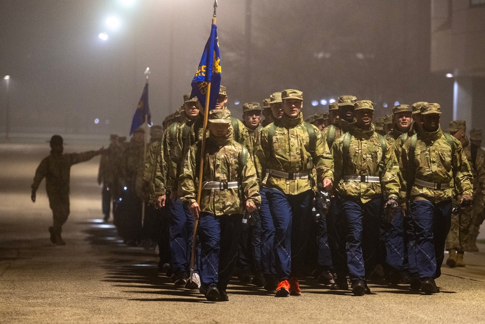 Morning fog at Joint Base San Antonio-Lackland