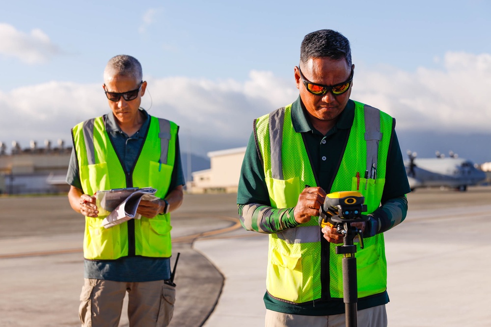 Routine Check Up: NAVFAC Pacific Engineers Inspect MCAS Kaneohe Bay Pavement