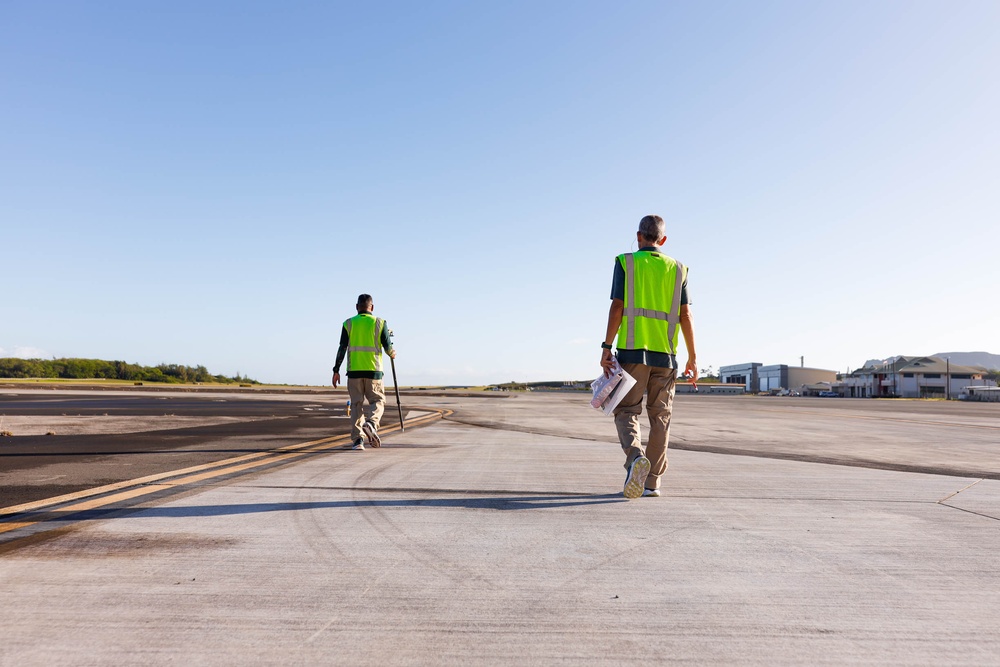 Routine Check Up: NAVFAC Pacific Engineers Inspect MCAS Kaneohe Bay Pavement
