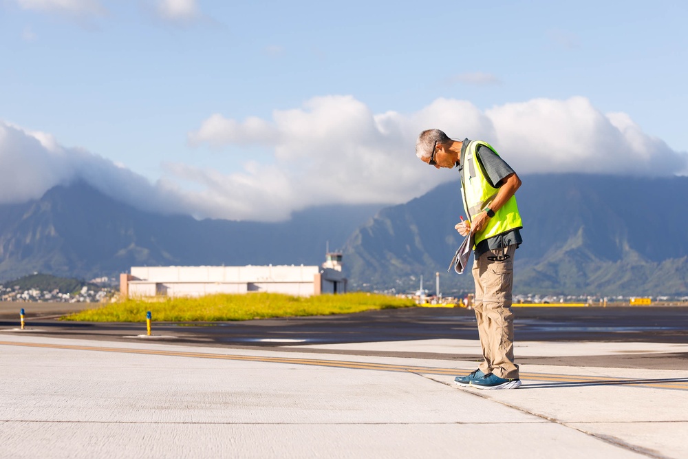 Routine Check Up: NAVFAC Pacific Engineers Inspect MCAS Kaneohe Bay Pavement