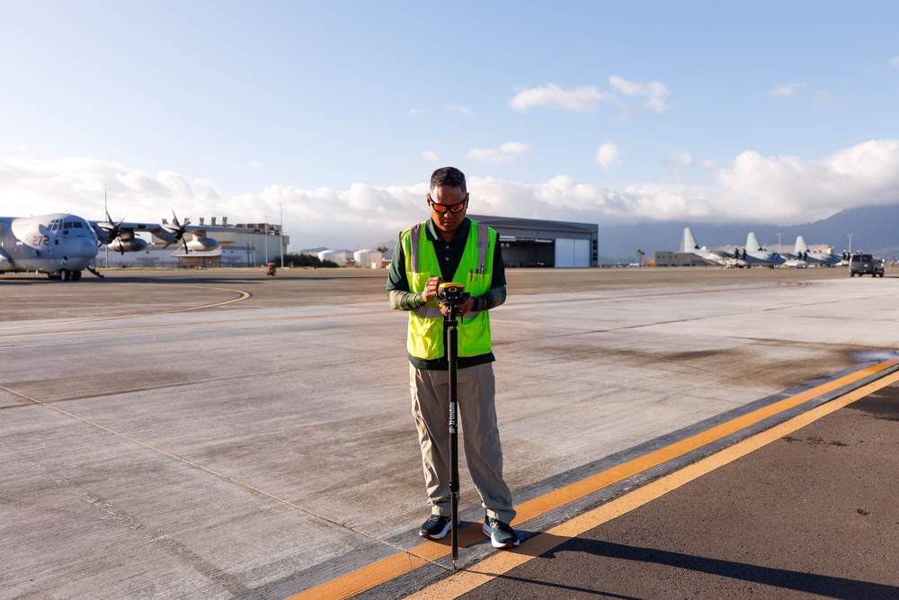 Routine Check Up: NAVFAC Pacific Engineers Inspect MCAS Kaneohe Bay Pavement