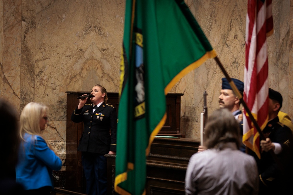 Washington National Guard service members recognized during Legislative Day 2024