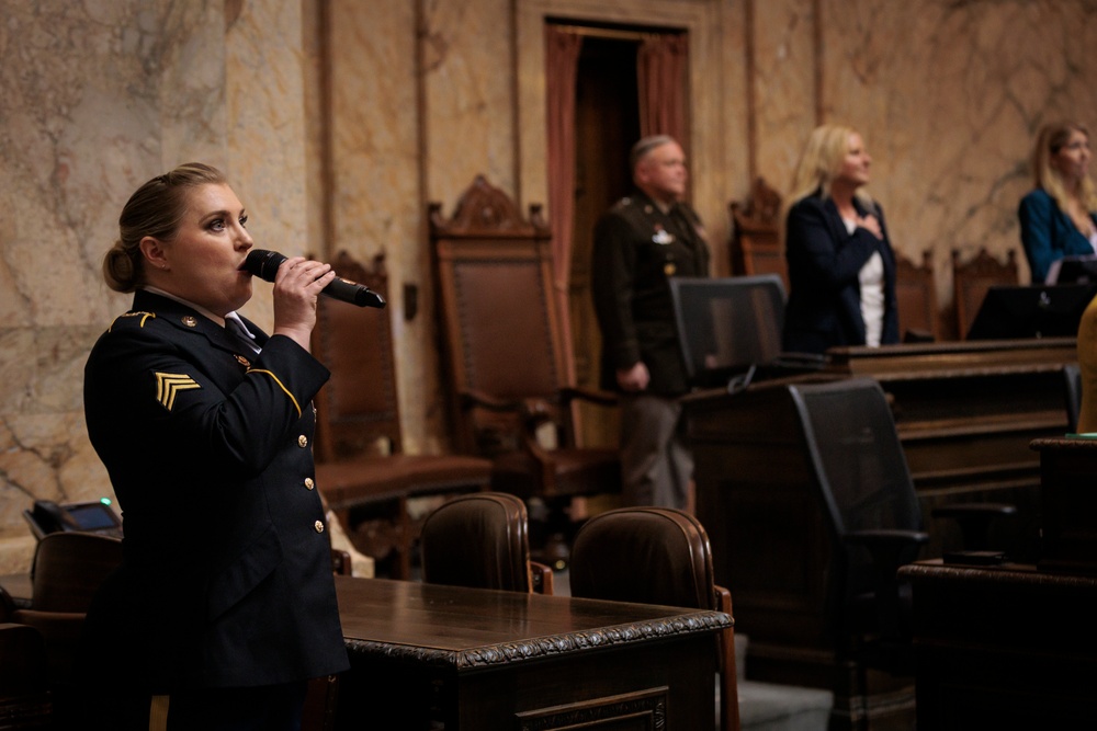 Washington National Guard service members recognized during Legislative Day 2024